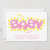 Uitnodiging voor rubber eendjes eend eend baby sho (Voorkant)