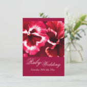 Uitnodiging voor Ruby-huwelijksfeest 40e Pink & Re (Staand voorkant)