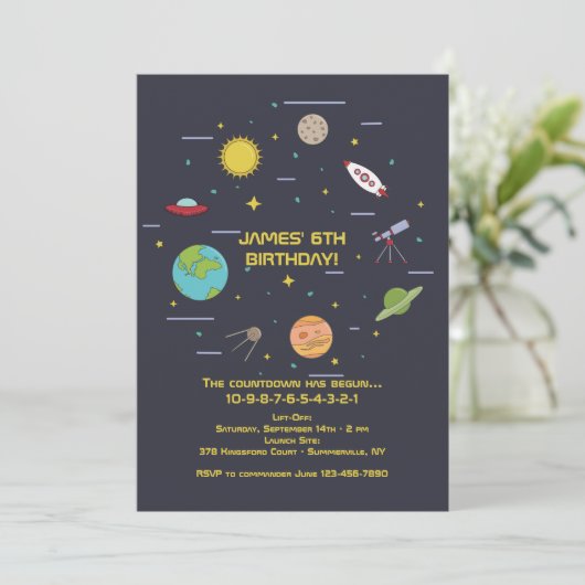 Uitnodiging voor ruimtelementen (Staand voorkant)