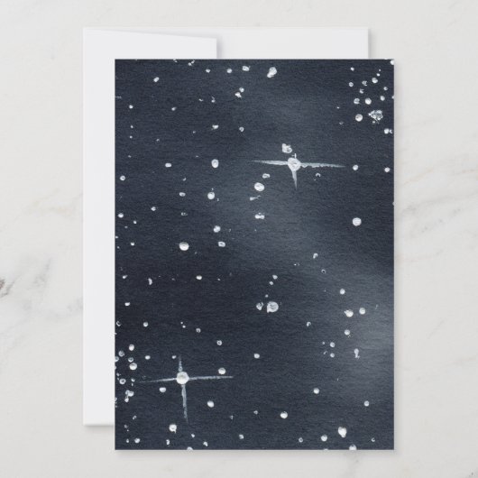 Uitnodiging voor Ruimtevaart Astronaut Meisje 'Bui (Achterkant)