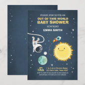Uitnodiging voor ruimtevaart-Baby shower uit deze  (Voorkant / Achterkant)
