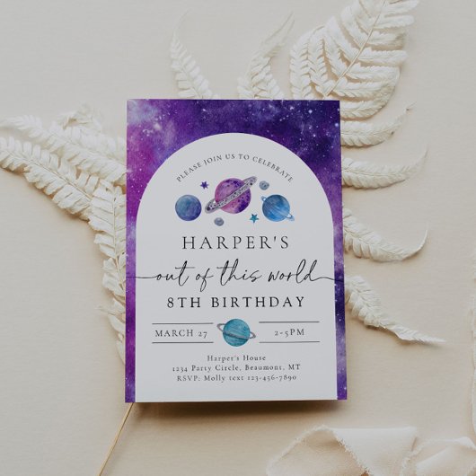 Uitnodiging voor ruimtevaart van meisjes | Ruimtev