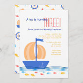 Uitnodiging voor ruiten en boten (Voorkant / Achterkant)