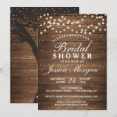 Uitnodiging voor ruithout en lichte bridal (Voorkant / Achterkant)