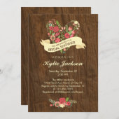 Uitnodiging voor ruitvormig bandenbridal (Voorkant / Achterkant)