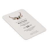 Uitnodiging voor Rustic antler graduparty Magneet (Rechterzijde)