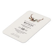 Uitnodiging voor Rustic antler graduparty Magneet (Linkerzijde)