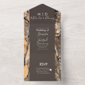 Uitnodiging voor Rustic Bark Barn Farm Script All  (Binnen)