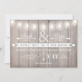 Uitnodiging voor Rustic Lights Wedding