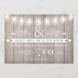 Uitnodiging voor Rustic Lights Wedding