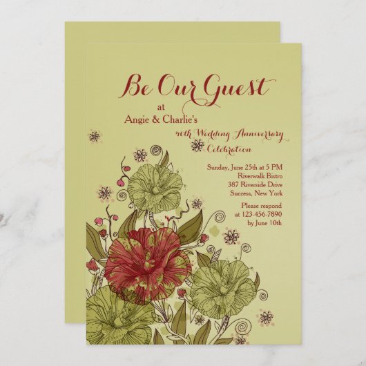 Uitnodiging voor rustieke schoonheden (Voorkant / Achterkant)