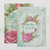 Uitnodiging voor Rustige chic WEDDING (Voorkant / Achterkant)