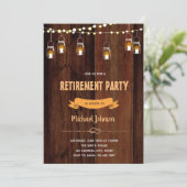 Uitnodiging voor rustige pensioneringsfeest (Staand voorkant)