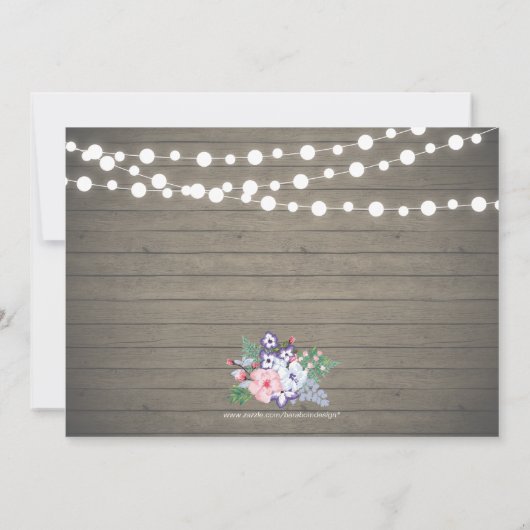 Uitnodiging voor Rustige Wood Surprise (Achterkant)