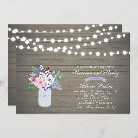 Uitnodiging voor Rustige Wood Surprise (Voorkant / Achterkant)