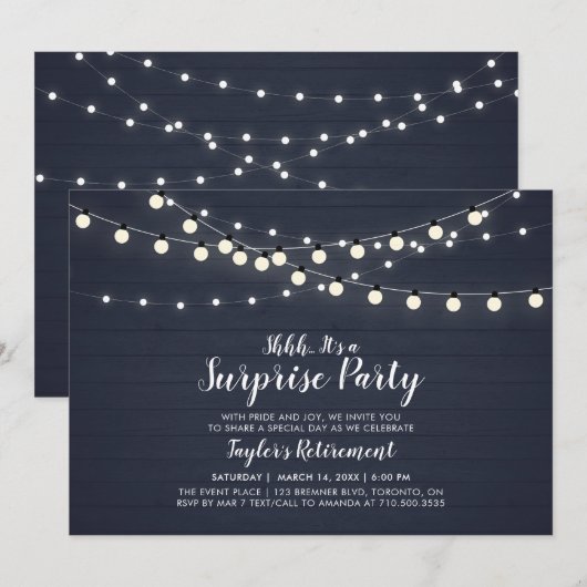 Uitnodiging voor Rustige Wood Surprise (Voorkant / Achterkant)