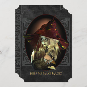 Uitnodiging voor Sad Witch Halloween Party