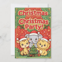 Uitnodiging voor Safari Dieren Kerstfeest