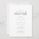 Uitnodiging voor Sage Pine Mountain Lodge-huwelijk (Voorkant)