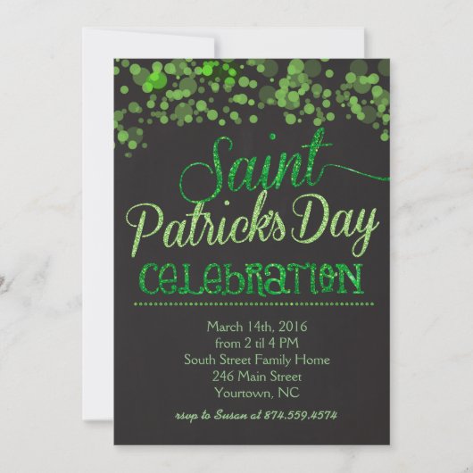 Uitnodiging voor Saint Patrick's Day Party (Voorkant)