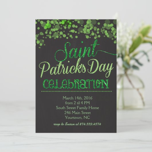 Uitnodiging voor Saint Patrick's Day Party (Staand voorkant)