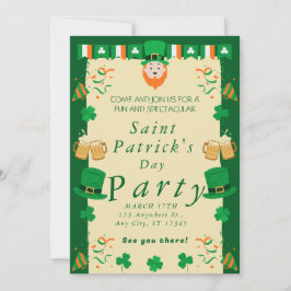 Uitnodiging voor Saint Patrick's Day Party