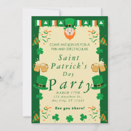 Uitnodiging voor Saint Patrick's Day Party