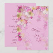 Uitnodiging voor Sakura Wedding (Voorkant / Achterkant)