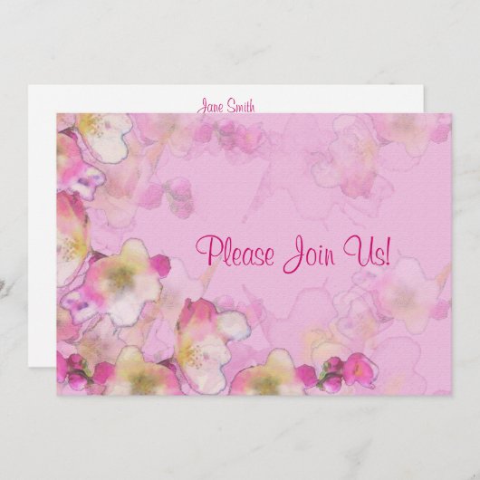 Uitnodiging voor Sakura Wedding (Voorkant / Achterkant)