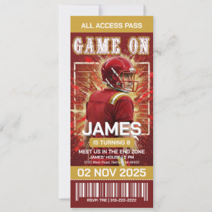 Uitnodiging voor San Francisco Football verjaardag