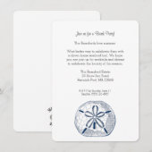 Uitnodiging voor Sand Dollar (Voorkant / Achterkant)