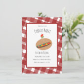 Uitnodiging voor sandwich op Vaderdag BBQ Picknick (Staand voorkant)