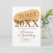 Uitnodiging voor sandwichesubbrunch afstudeerfeest (Staand voorkant)