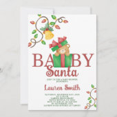 Uitnodiging voor Santa Baby shower (Voorkant)