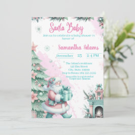 Uitnodiging voor Santa Baby shower