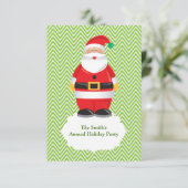 Uitnodiging voor Santa Holiday Party (Staand voorkant)