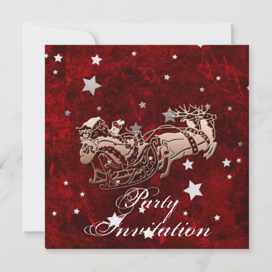 Uitnodiging voor Santa Party (Voorkant)