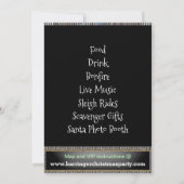 Uitnodiging voor Santa Sleigh Ride Holiday Party (Achterkant)