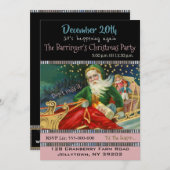 Uitnodiging voor Santa Sleigh Ride Holiday Party (Voorkant / Achterkant)