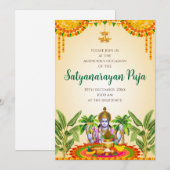 Uitnodiging voor Satya Narayan katha Satyanarayan  (Voorkant / Achterkant)