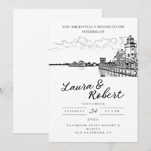 Uitnodiging voor Saybrook Point Resort en Marina  (Voorkant / Achterkant)