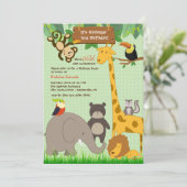 Uitnodiging voor Schattigee Oerwouden (Staand voorkant)