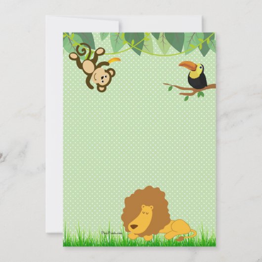 Uitnodiging voor Schattigee Oerwouden (Achterkant)