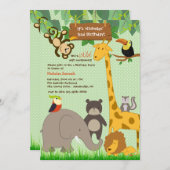 Uitnodiging voor Schattigee Oerwouden (Voorkant / Achterkant)