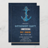 Uitnodiging voor scheepvaart pensioenfeest (Voorkant / Achterkant)