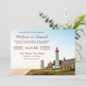 Uitnodiging voor schilderachtig Nautical Lighthous (Staand voorkant)