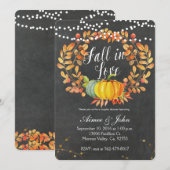 uitnodiging voor schoolbord-herfst (Voorkant / Achterkant)