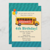 Uitnodiging voor schoolbus (Voorkant / Achterkant)