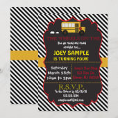 Uitnodiging voor schoolbus (Voorkant / Achterkant)