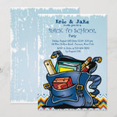 Uitnodiging voor schoolrugzak (Voorkant / Achterkant)
